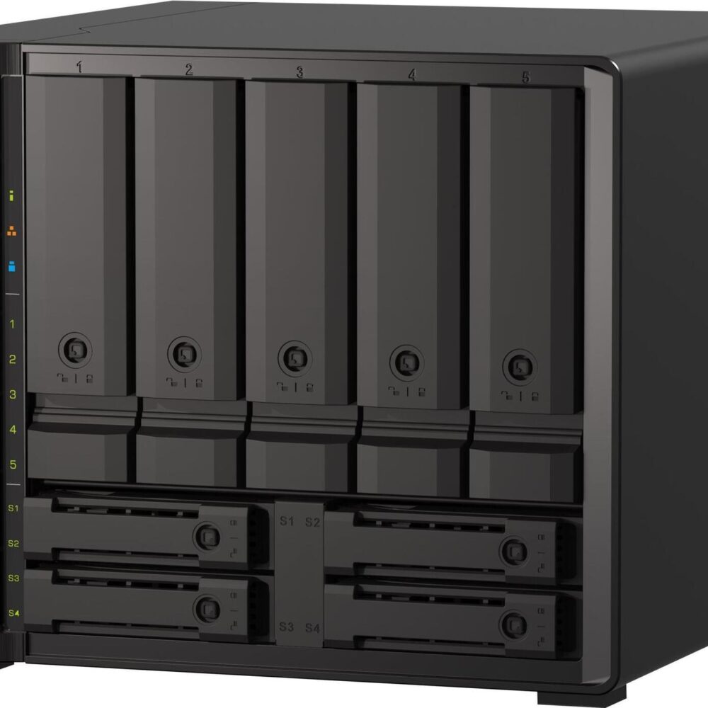 QNAP TS-H973AX-32G - NAS-Server - 9 Schächte - SATA 6Gb/s - RAID 0, 1, 5, 6, 10, 50, JBOD, 60, RAID TP - RAM 32 GB - 2.5 Gigabit Ethernet / 10 Gigabit Ethernet - iSCSI
