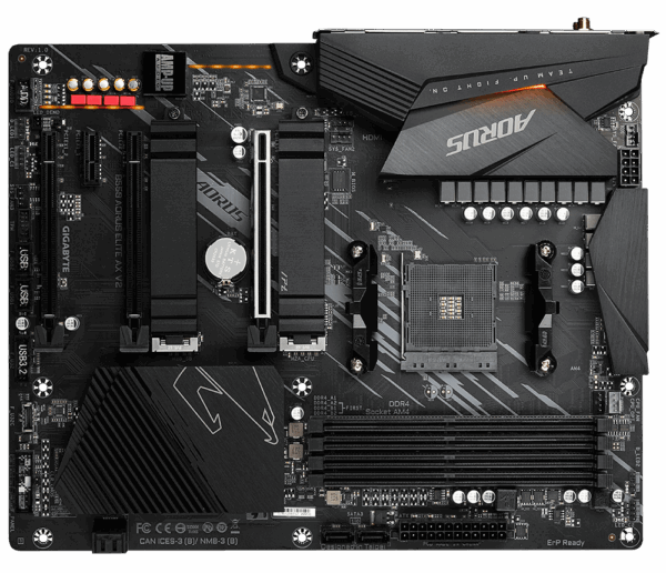 Gigabyte B550 AORUS ELITE AX V2 - AMD - Socket AM4 - AMD Ryzen 3 3rd Gen - 3rd Generation AMD Ryzen 5 - 3rd Generation AMD Ryzen 7 - 3rd Generation AMD... - DDR4-SDRAM - DIMM - 2133,2400,2667,2933,3200,3333,3600,4000,4400,4600,4733 MHz (GA-B550-AORUS ELITE AX v2)