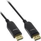 InLine - DisplayPort-Kabel - DisplayPort (M) zu DisplayPort (M) - DisplayPort 1,4 - 25,0m - Active Optical Cable (AOC), unterstützt 8K 30 Hz (7680 x 4320), Support von 4K 120 Hz - Schwarz (17225I)