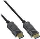 INLINE - Ultra High Speed HDMI-Kabel - HDMI (M) bis HDMI (M) - 50 m - Glasfaser - Schwarz - Active Optical Cable (AOC), Support von 4K 120 Hz, unterstützt 8K 60 Hz (7680 x 4320)