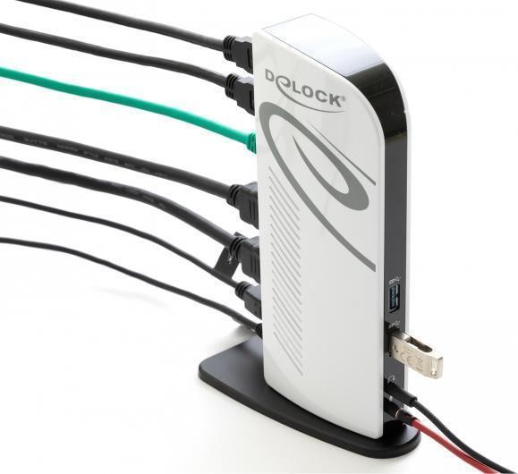 DeLOCK USB Docking Station Dual HDMI Full-HD - Dockingstation - USB 3,2 Gen1 - 2 x HDMI - GigE (87771)