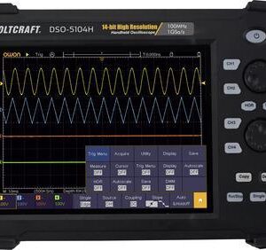 VOLTCRAFT DSO-5104H Batterie, Digital-Oszilloskop, Hand-Oszilloskop (Scope-Meter) 100 MHz 4-Kanal 1 GSa/s 40 Mpts 14 Bit Digital-Speicher (DSO), Handgerät (VC-11332625)