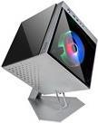 AZZA Cube Mini 805 - Mini-ITX Tower - Seitenteil mit Fenster (gehärtetes Glas) - keine Spannungsversorgung (ATX) - Silber - USB/Audio (CSAZ-805)