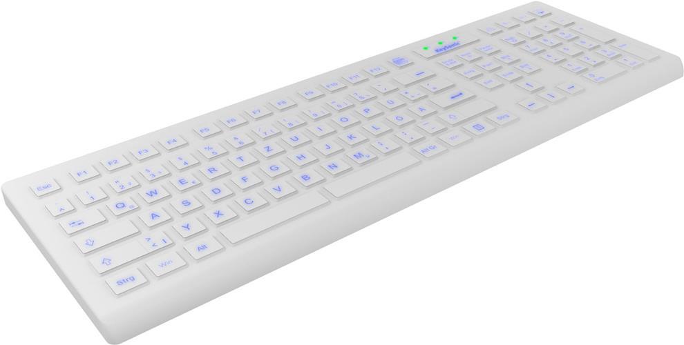 KeySonic KSK-8031INEL Tastatur USB QWERTZ Deutsch Weiß (KSK-8031INEL-WH)