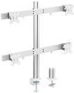 InLine - Befestigungskit - für 4 LCD-Anzeigen - Kunststoff, Aluminium, Stahl - Fine Texture Gray - Bildschirmgröße: 43,2-81,3 cm (17"-32") - Tischmontage (23184B)