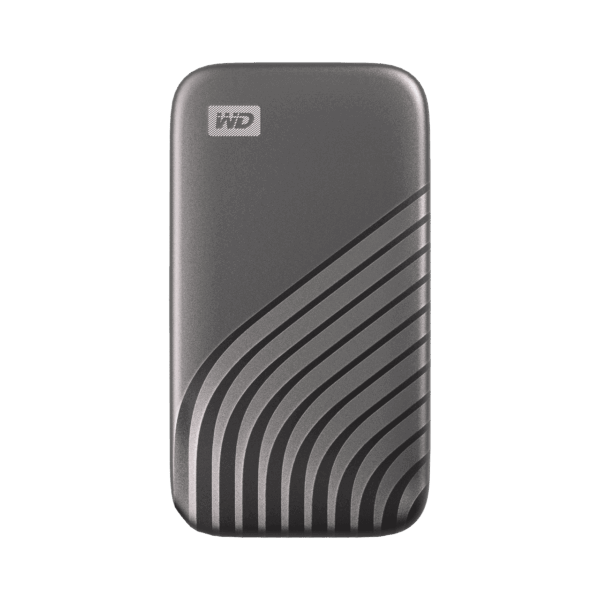 WD My Passport SSD WDBAGF0040BGY - SSD - verschlüsselt - 4 TB - extern (tragbar) - USB 3.2 Gen 2 (USB-C Steckverbinder) - 256-Bit-AES - Grau