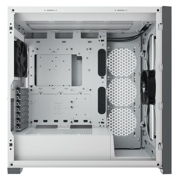 CORSAIR 5000D - Mid tower - E-ATX - Seitenteil mit Fenster (gehärtetes Glas) - keine Spannungsversorgung (ATX) - weiß - USB/Audio (CC-9011209-WW)