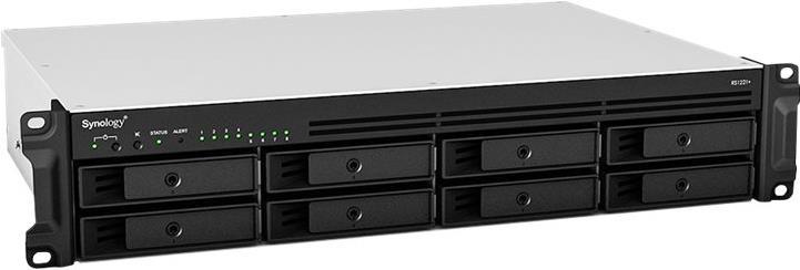 Synology RackStation RS1221+ - NAS-Server - 8 Schächte - Rack - einbaufähig - SATA 6Gb/s - RAID 0, 1, 5, 6, 10, JBOD - RAM 4GB - Gigabit Ethernet - iSCSI - 2U (RS1221+)