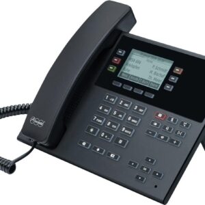 Auerswald COMfortel D-210 - VoIP-Telefon mit Rufnummernanzeige - dreiweg Anruffunktion - SIP, RTCP, RTP, SRTP, SIPS - Schwarz (90278)