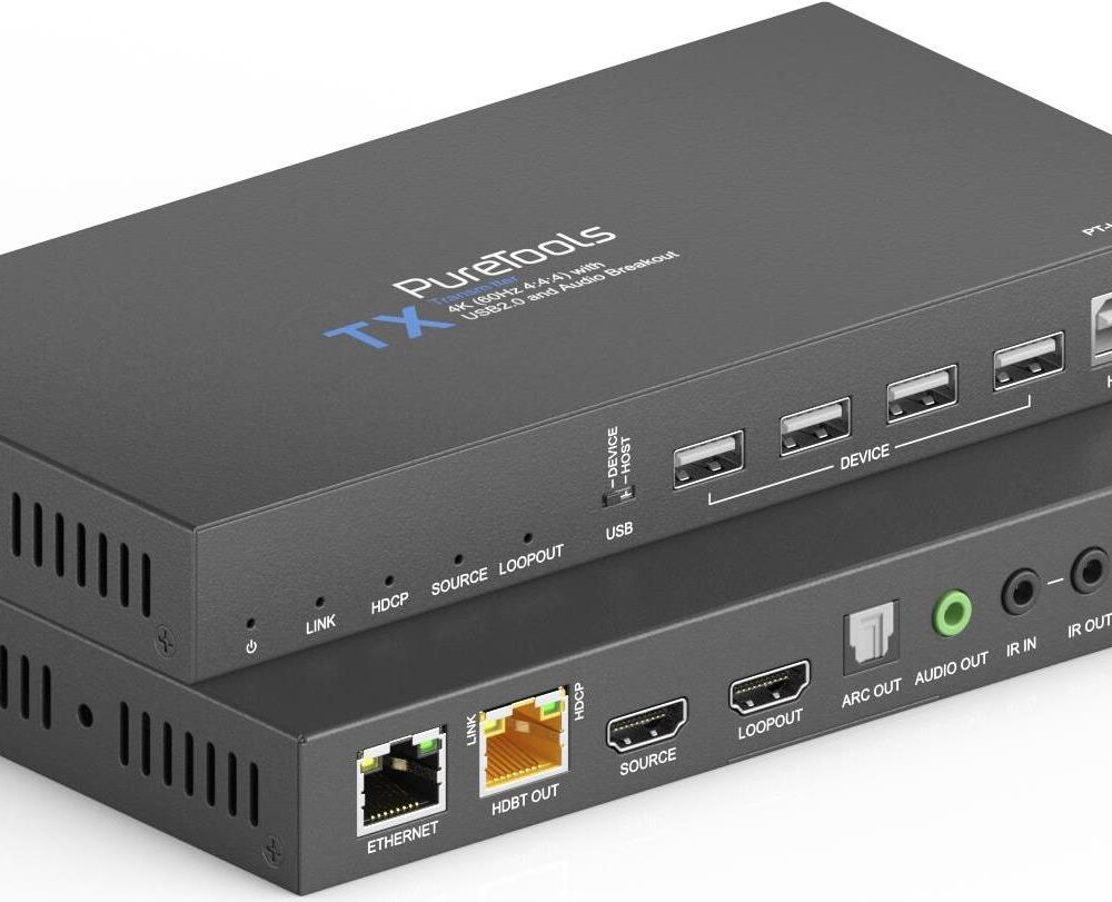 PureLink - PureTools - HDBaseT Extender Set mit USB 2.0 und Audio-Breakout, 4K ( PureTools - HDBaseT Extender Set mit USB 2.0 und Audio-Breakout, 4K (60Hz 4:4:4) (PT-HDBT-1010)