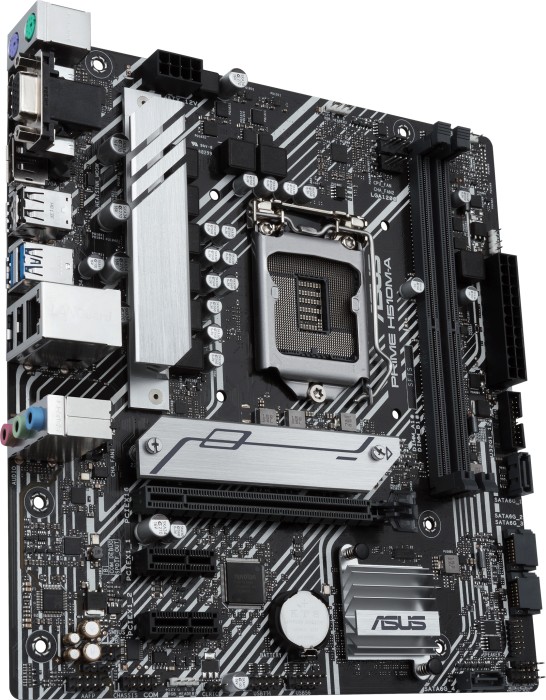 ASUS PRIME H510M-A - Motherboard - micro ATX - LGA1200-Sockel - H510 Chipsatz - USB 3.2 Gen 1 - Gigabit LAN - Onboard-Grafik (CPU erforderlich) - HD Audio (8-Kanal)