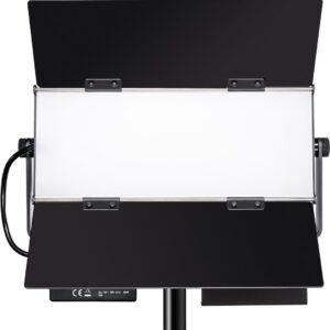 Walimex pro Sirius 160 Daylight - sehr leistungsstarke 65W LED Flächenleuchte Dauerlicht Leuchte 65 Watt für 6.000 Lumen dimmbar 5.600K CRI 93 Alu Gehäuse mit Passivkühlung, 20893, silber (1020893)