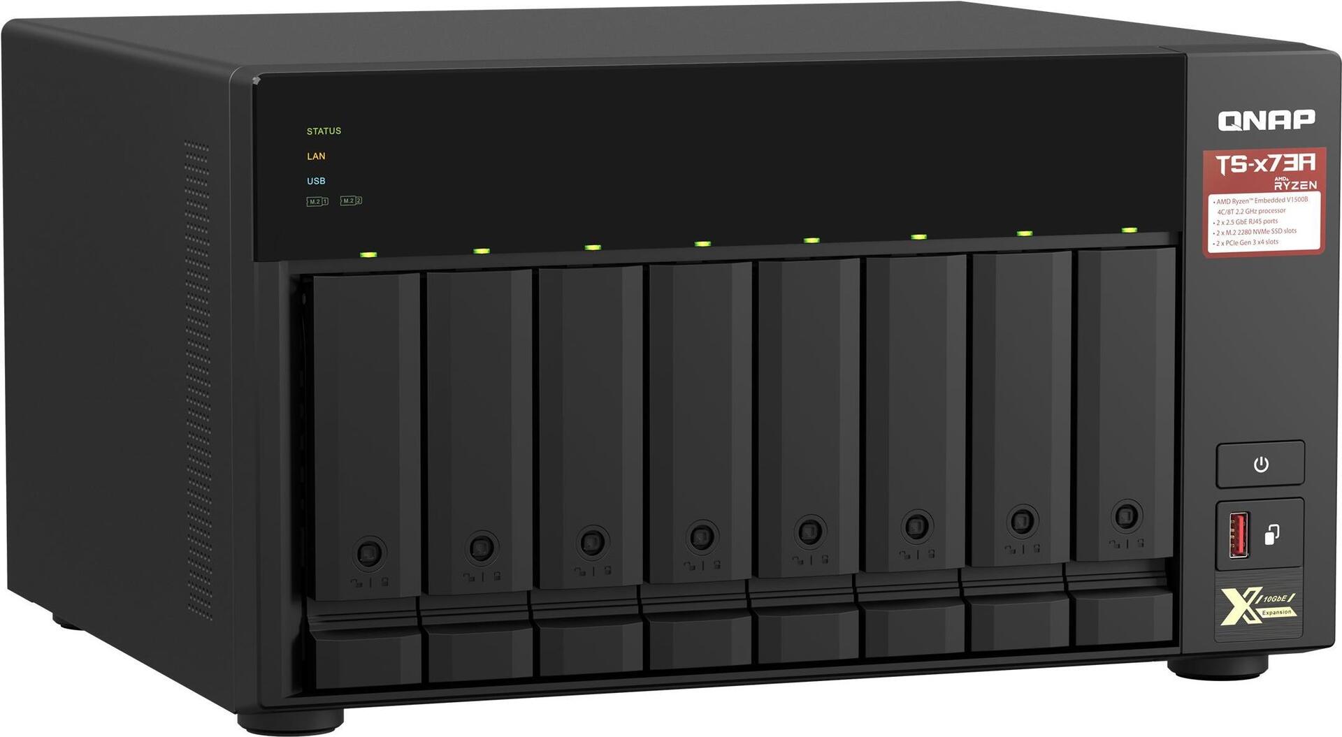 QNAP TS-873A - NAS-Server - 8 Schächte - SATA 6Gb/s - RAM 8 GB - Gigabit Ethernet / 2.5 Gigabit Ethernet