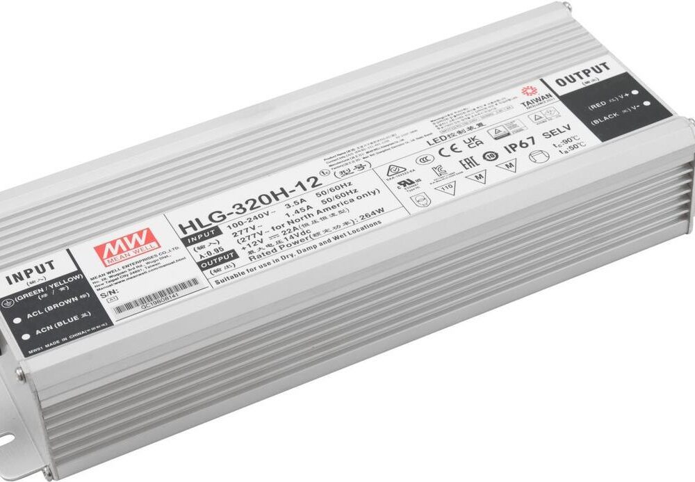 MEANWELL LED-Netzteil 264W / 12V IP67 (51405026)