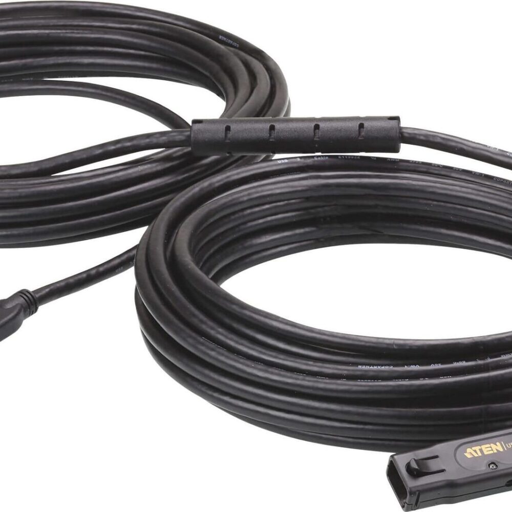 ATEN UE3315A - USB-Verlängerungskabel - USB Typ A (M) bis USB Typ A (W) Verriegelung - USB 3.2 Gen 1 - 15 m - aktiv - Schwarz