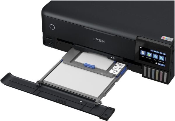 Epson EcoTank ET-8550 - Multifunktionsdrucker - Farbe - Tintenstrahl - nachfüllbar - A3 (Medien) - bis zu 16 Seiten/Min. (Drucken) - USB, LAN, Wi-Fi(ac), USB-Host - Schwarz (C11CJ21401)