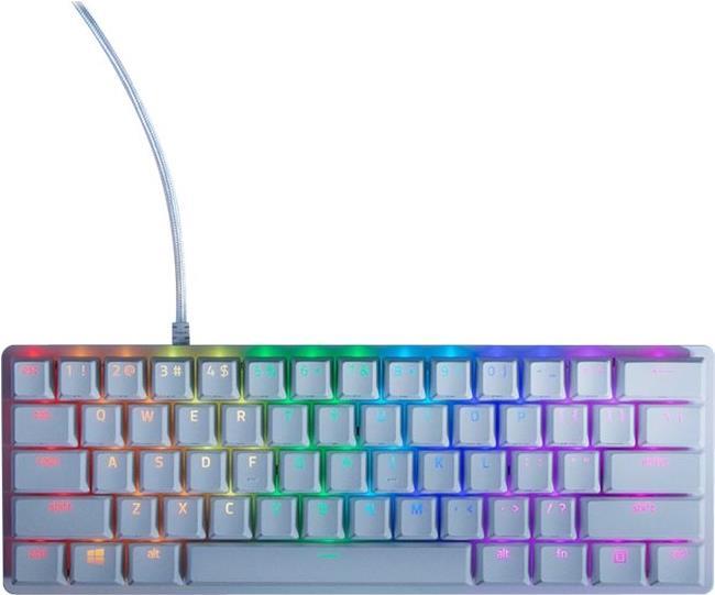 Razer Huntsman Mini - Tastatur - Hintergrundbeleuchtung - USB - USA - Tastenschalter: Razer Clicky Optical Purple - Quecksilber (RZ03-03390300-R3M1)