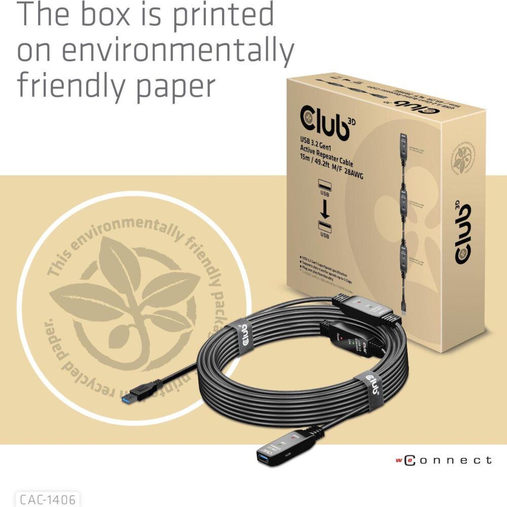 Club 3D - USB-Erweiterung - USB 3,2 Gen 1 - bis zu 15 m (CAC-1406)