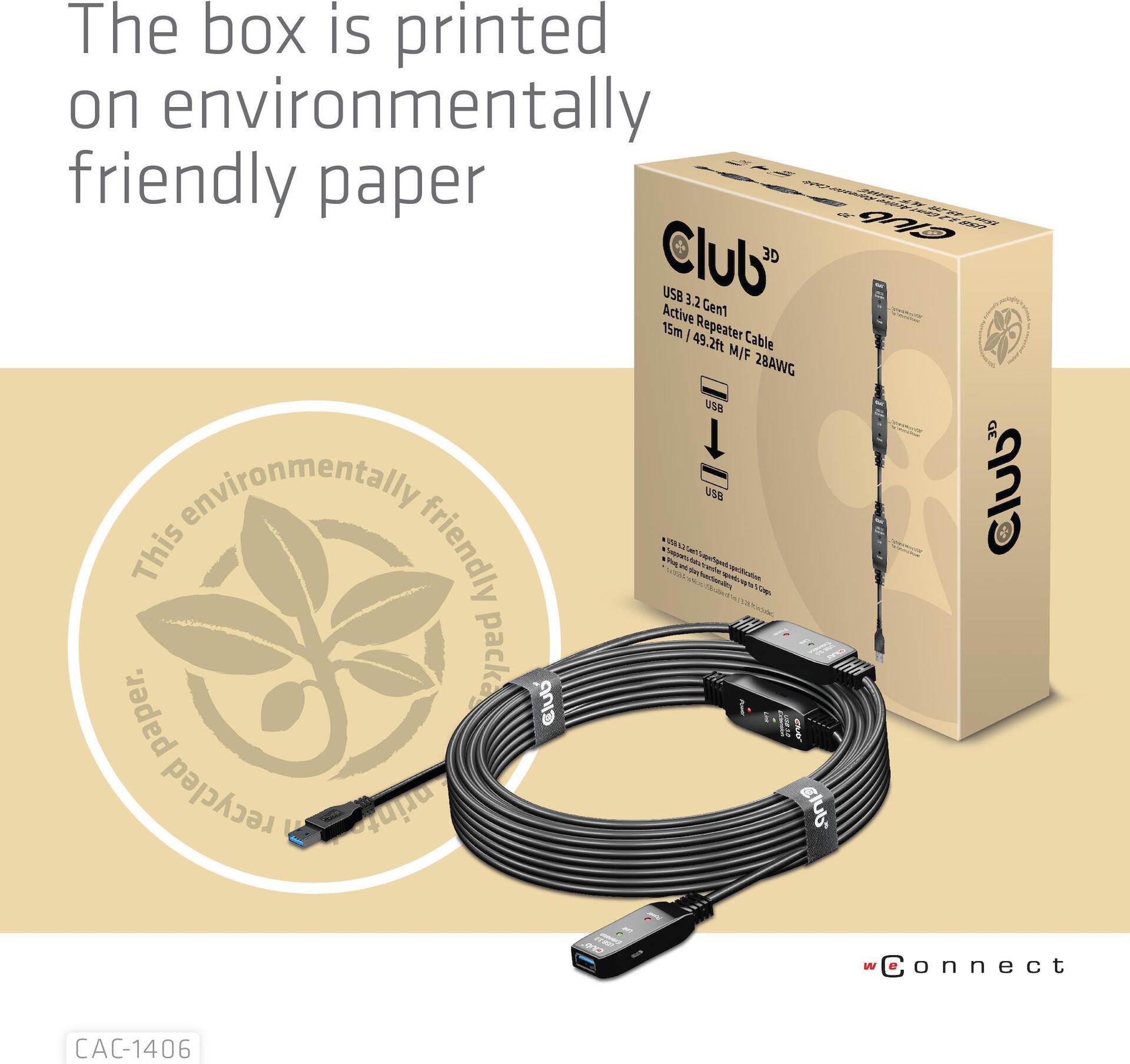 Club 3D - USB-Erweiterung - USB 3,2 Gen 1 - bis zu 15 m (CAC-1406)