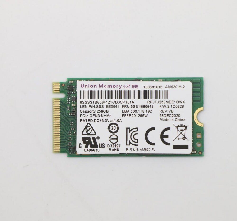 Lenovo UMIS AM620 256GB PCIe 2242 RPJTJ256MEE1OWX SSD EMI (5SS1B60643)