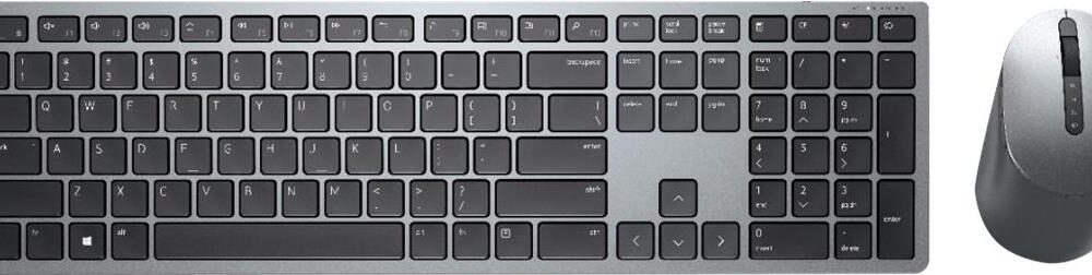 Dell Premier Wireless Keyboard and Mouse KM7321W - Tastatur-und-Maus-Set - kabellos - 2.4 GHz, Bluetooth 5.0 - QWERTY - USA International - Titan Gray