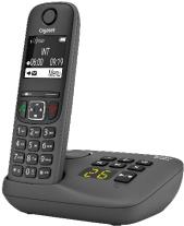 Gigaset AE690A - Analoges/DECT-Telefon - Kabelloses Mobilteil - Freisprecheinrichtung - 100 Eintragungen - Anrufer-Identifikation - Anthrazit (L36852-H2830-B143)