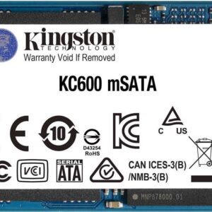 Kingston KC600 - SSD - verschlüsselt - 1024GB - intern - mSATA - SATA 6Gb/s - 256-Bit-AES - Self-Encrypting Drive (SED), TCG Opal Encryption (SKC600MS/1024G)