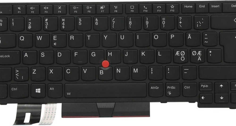 Lenovo Primax - Ersatztastatur Notebook - mit Trackpoint - hinterleuchtet - QWERTY - Nordisch - Schwarz - FRU - für ThinkPad P14s Gen 1 20S4, 20S5, 20Y1, 20Y2, T14 Gen 1 20S0, 20S1, 20UD, 20UE (5N20V44082)