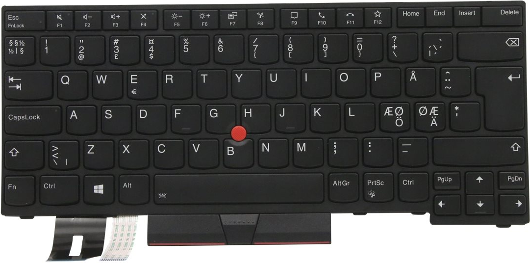 Lenovo Primax - Ersatztastatur Notebook - mit Trackpoint - hinterleuchtet - QWERTY - Nordisch - Schwarz - FRU - für ThinkPad P14s Gen 1 20S4, 20S5, 20Y1, 20Y2, T14 Gen 1 20S0, 20S1, 20UD, 20UE (5N20V44082)