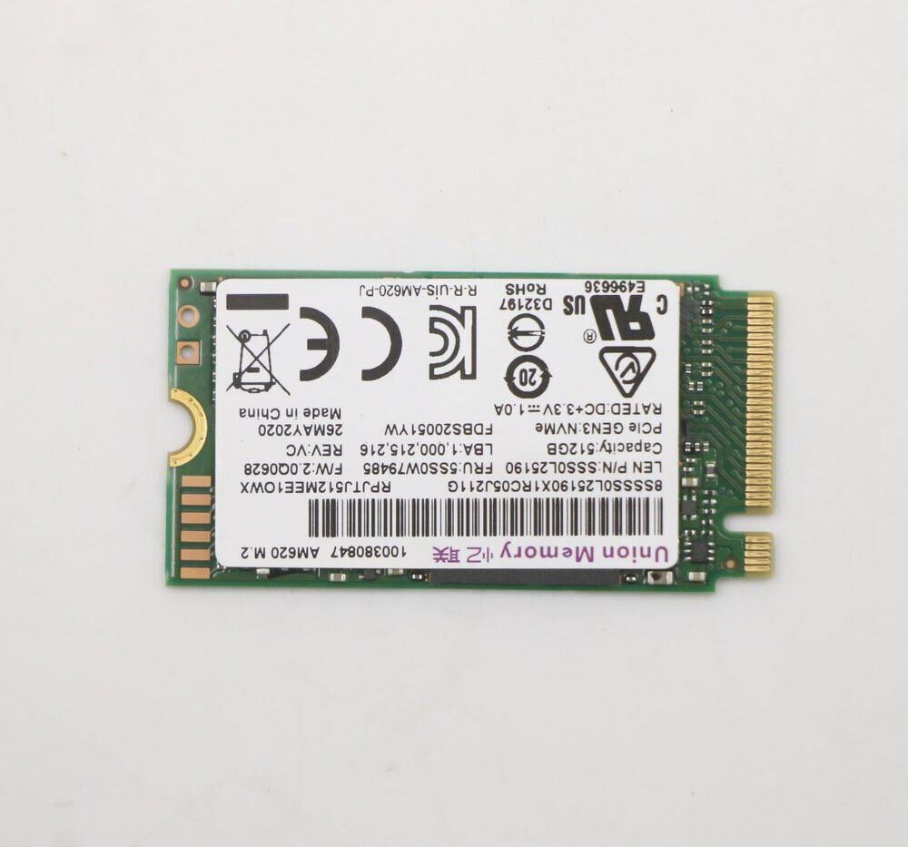 Lenovo SSD 512B M.2 2242 PCIe3x4 UM STD (5SS0W79485)