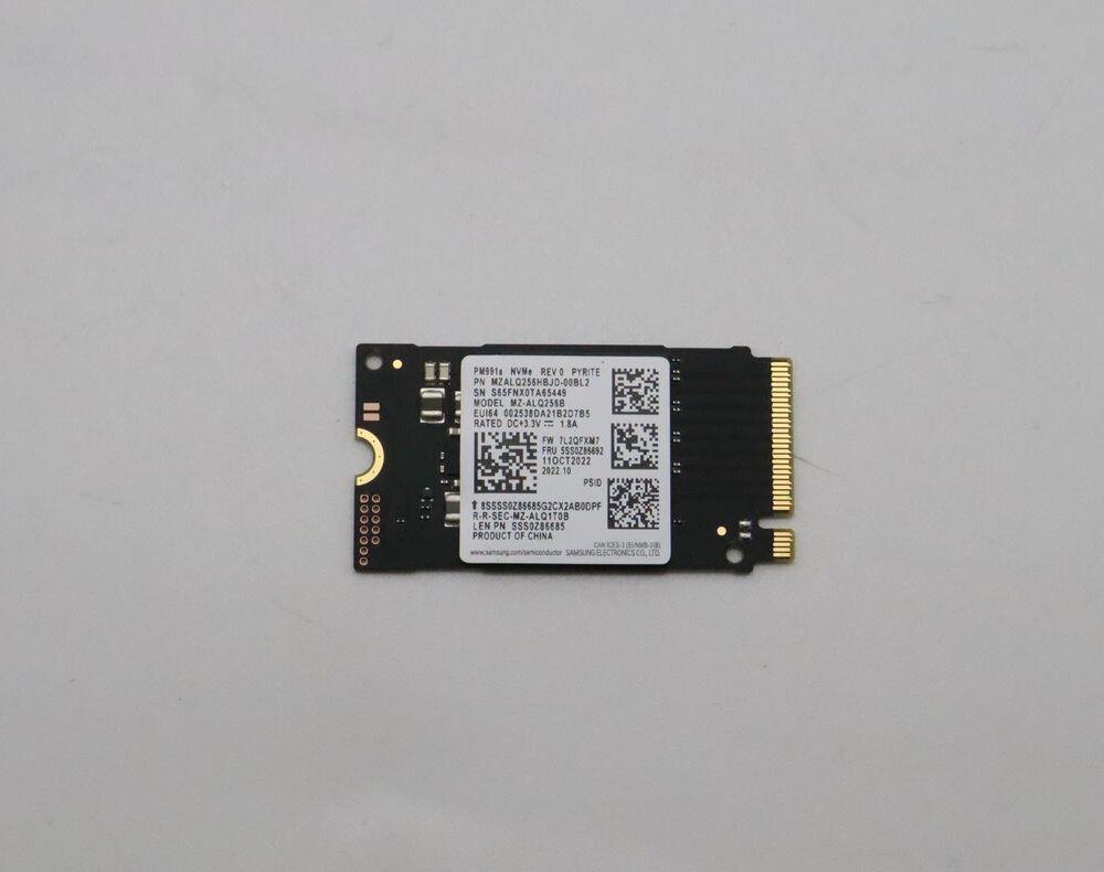 Lenovo Samsung PM991A 256GB MZALQ256HBJD-00BL2 M.2 PCIe 2242 (5SS0Z86692)