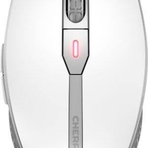 CHERRY DW 9100 SLIM - Tastatur-und-Maus-Set - kabellos - 2.4 GHz, Bluetooth 4.2 - AZERTY - Französisch - weiß, Silber