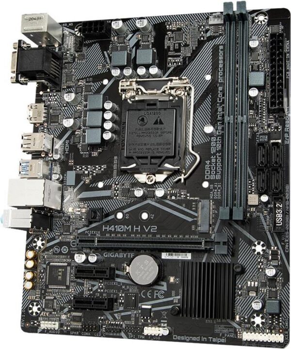 Gigabyte H410M H V2 - Intel - LGA 1200 - Intel® Celeron® - Intel® Core™ i3 - Intel Core i5 - Intel Core i7 - Intel Core i9 - Intel® Pentium® - DDR4-SDRAM - 64 GB - DIMM (H410M H V2)