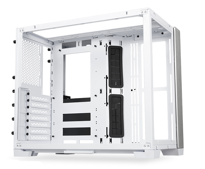 Lian Li O11 Dynamic Mini - Tower - ATX - Seitenteil mit Fenster (gehärtetes Glas) - keine Spannungsversorgung (SFX12V/SFX-L12V) - Schneeweiß - USB/Audio (O11D Mini-S)