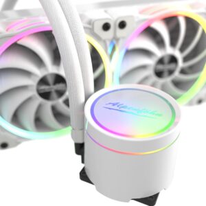 EKL Alpenföhn Gletscherwasser 360 - Prozessor-Flüssigkeitskühlsystem - Kühlergröße: 360 mm - (für: LGA1156, AM2, AM2+, LGA1366, AM3, LGA1155, AM3+, LGA2011, FM1, LGA1150, LGA2011-3, LGA1151, AM4, LGA2066, TR4, sTRX4, LGA1200) - Kupfer - 120 mm - weiß (84000000195)