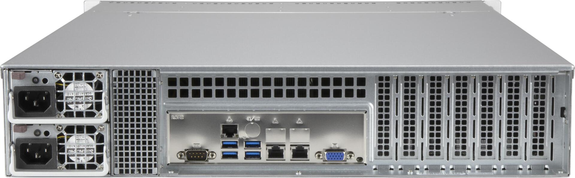 Supermicro SC825 BTQC-R1K23LPB - Rack-Montage - 2U - verbessertes, erweitertes ATX - SATA/SAS - Hot-Swap 1200 Watt - Schwarz