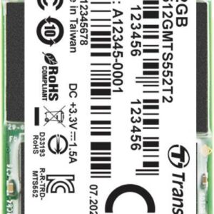 Transcend MTS552T2 - SSD - 512 GB - intern - M.2 2242 (doppelseitig) (M.2 2242 (doppelseitig)) - SATA 6Gb/s
