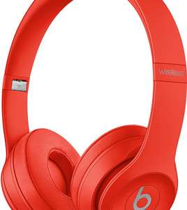 Apple Beats Solo3 (PRODUCT)RED - (PRODUCT) RED - Kopfhörer mit Mikrofon - On-Ear - Bluetooth - kabellos - 3,5 mm Stecker - Geräuschisolierung - zitrus rot - für iPad/iPhone/iPod/TV/Watch (MX472ZM/A)