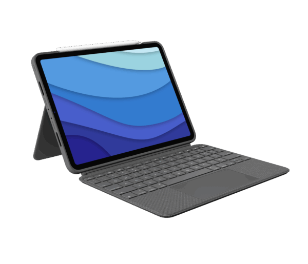 Logitech Combo Touch, KeyboardDock für Apple iPad Pro 27,90cm (11") 2020 / 2021, grau, DE (920-010142)