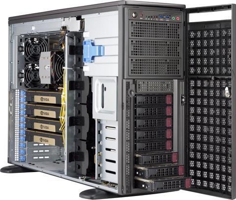 Supermicro SYS-540A-TR PC/Workstation Barebone Full-Tower Schwarz Intel® C621 (SYS-540A-TR)