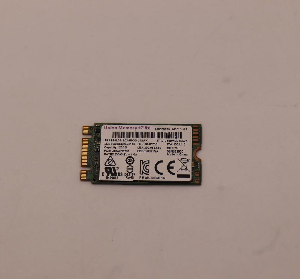 Lenovo PCIe NVMe SSD 128GB M.2 2242 (00UP730)