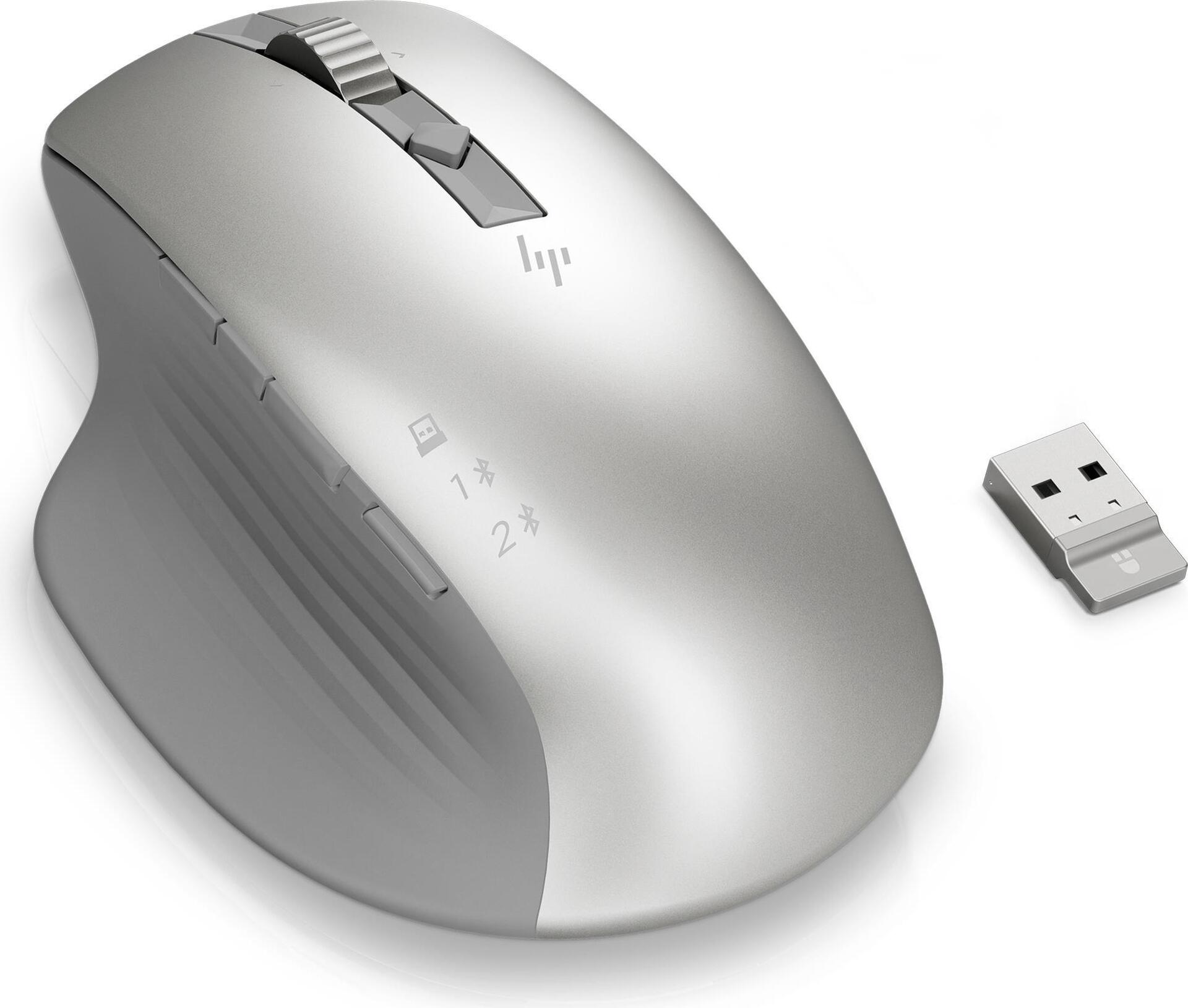 HP Creator 930 - Maus - 10 Tasten - kabellos - Bluetooth - Silber - für HP 21, 22, 24, 27, Pavilion 24, 27, 32, TP01, Pavilion Laptop 14, 15 (1D0K9AA#ABB)