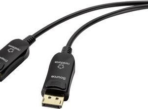 Renkforce DisplayPort Anschlusskabel 50.00 m RF-4598012 DisplayPort 1.4 Black [1x DisplayPort Stecker - 1x DisplayPort Stecker] (RF-4598012)