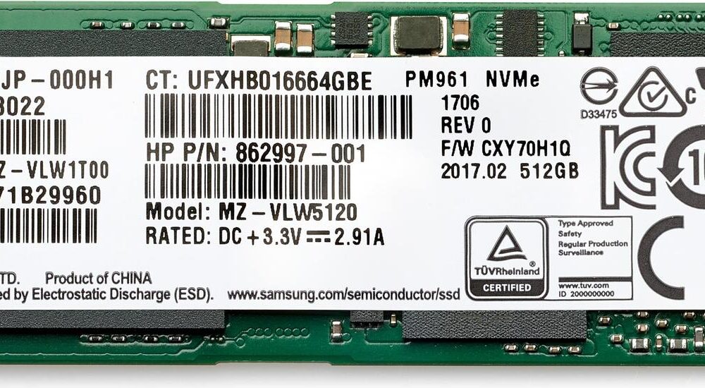 HP - SSD - 1TB - intern - M.2 2280 - PCIe 4,0 x4 (NVMe) - für HP Z1 G8, Z1 G9, Elite 600 G9, 800 G9, EliteOne 800 G8, Pro 260 G9, 400 G9, ProDesk 405 G8 (406L7AA)