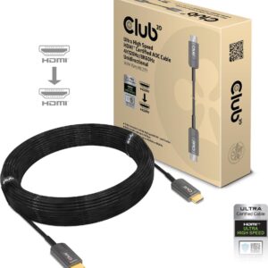 Club 3D CAC-1377 - Ultra High Speed HDMI-Kabel - HDMI (M) bis HDMI (M) - 15 m - Glasfaser - Active Optical Cable (AOC), Support von 4K 120 Hz, Support von 8K 60 Hz, unidirektional
