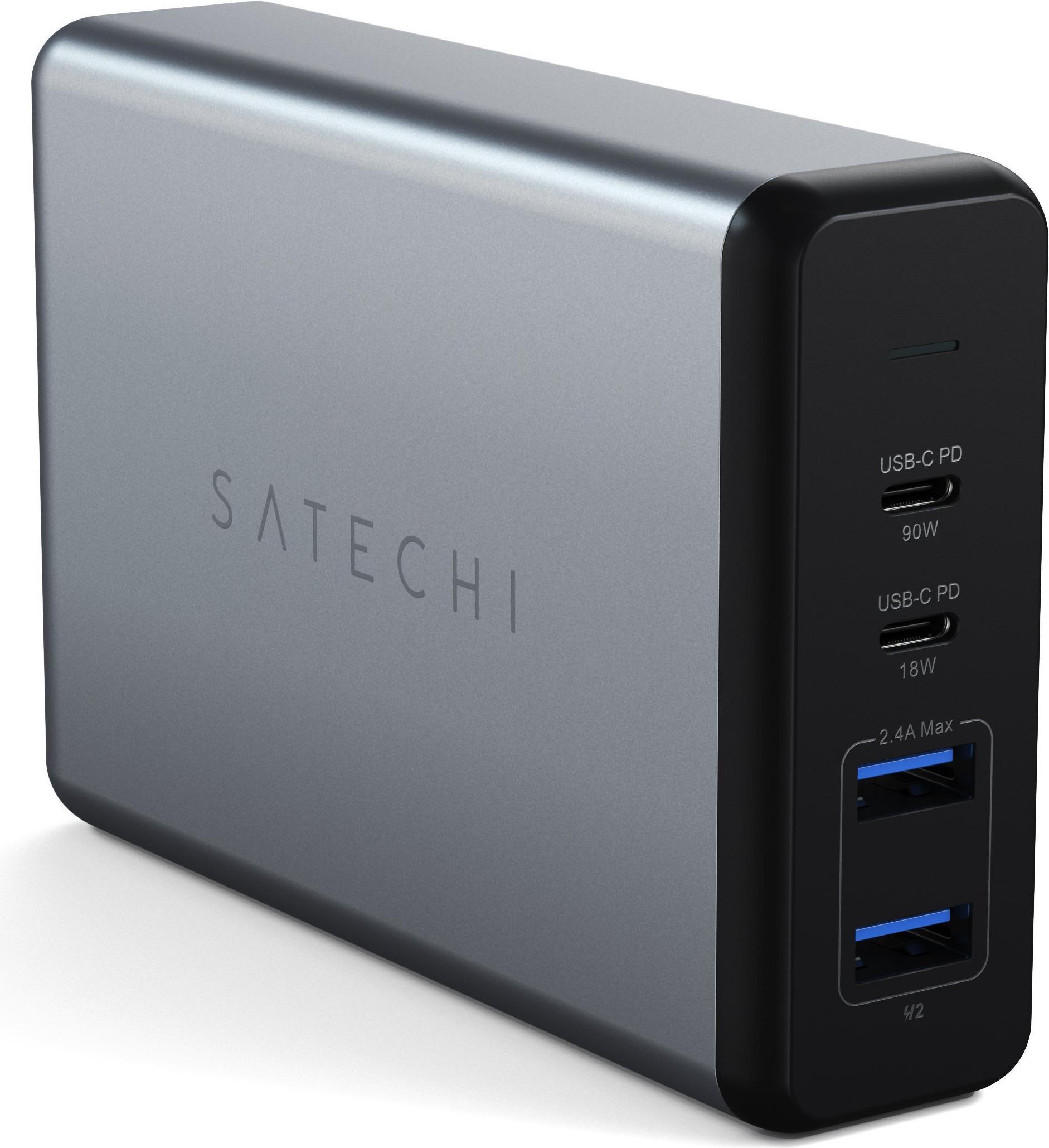 Satechi ST-TC108WM. Aufladetyp: Indoor, Energiequelle: AC, Aufladekompatibilität: Universal. Eingangsspannung: 100 - 240 V. USB Typ-C Anzahl Anschlüsse: 2. Produktfarbe: Schwarz, Grau (ST-TC108WM)