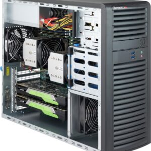 Super Micro Supermicro SC732 D3-1K26B - MDT - Erweitertes ATX 1200 Watt (PS/2) - Schwarz - USB/Audio (CSE-732D3-1K26B)