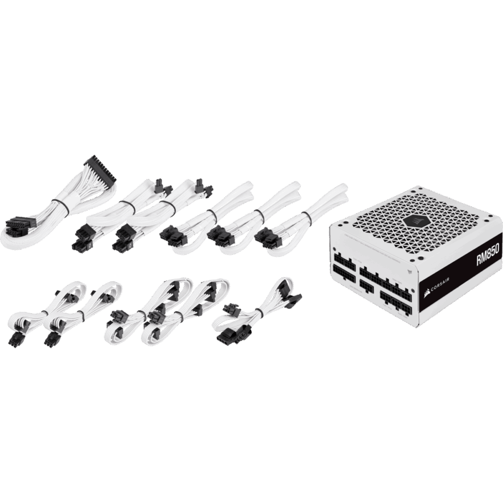 CORSAIR RM White Series RM850 - Netzteil (intern) - ATX12V 2,4 - EPS12V - 80 PLUS Gold - Wechselstrom 100-240 V - 850 Watt - Europa - weiß (CP-9020232-EU)