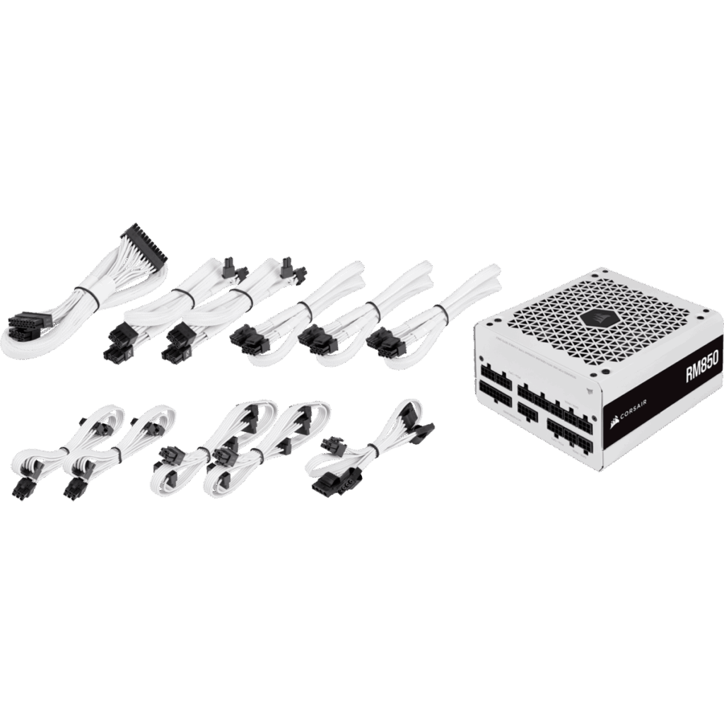 CORSAIR RM White Series RM850 - Netzteil (intern) - ATX12V 2,4 - EPS12V - 80 PLUS Gold - Wechselstrom 100-240 V - 850 Watt - Europa - weiß (CP-9020232-EU)