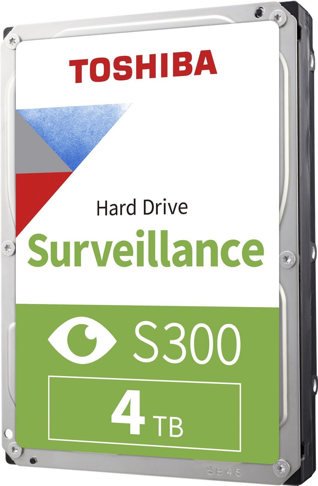 Toshiba S300 Surveillance - Festplatte - 4TB - intern - 3.5" (8,9 cm) - SATA 6Gb/s - 5400 U/min - Puffer: 128MB (HDWT840UZSVA)